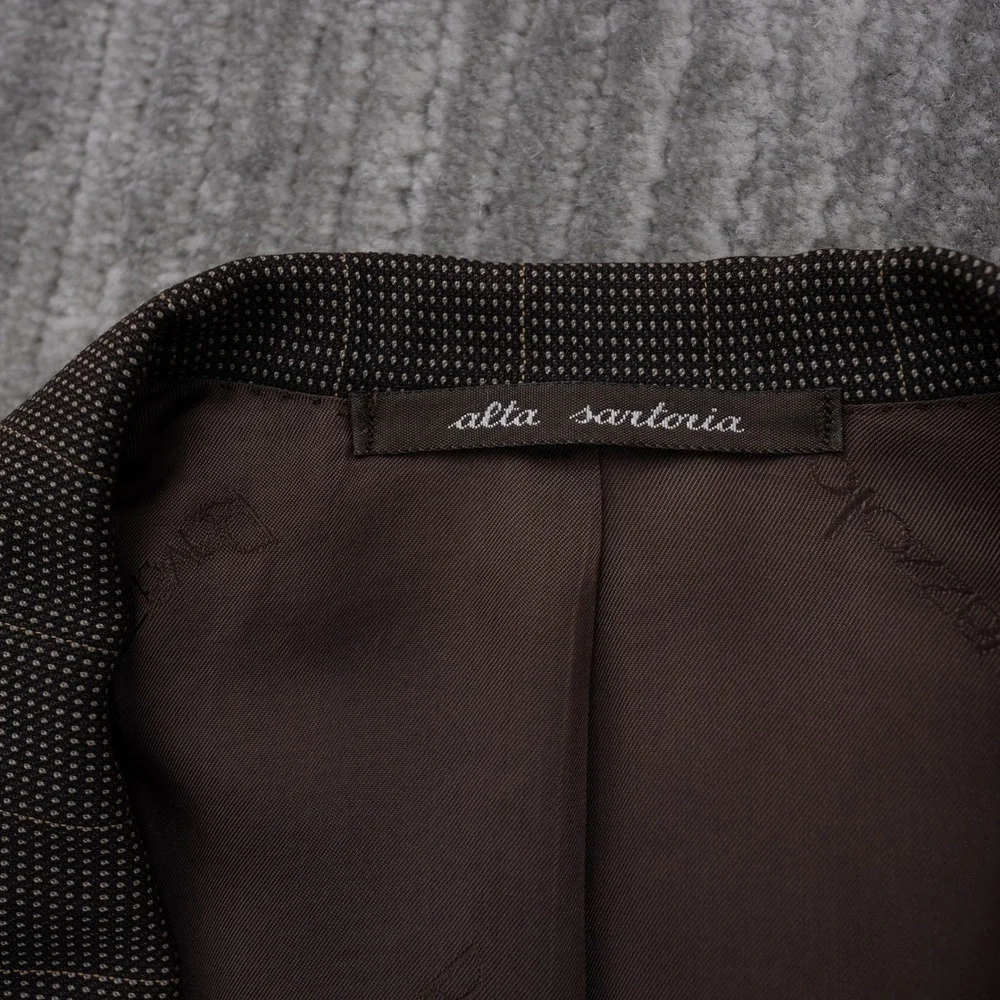 Ravazzolo Men Brown Virgin Wool Double Breasted Blazer Jacket Italy 52R (44R)